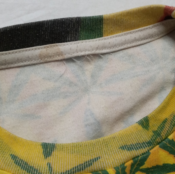 VINTAGE 90s BOB MARLEY AOP WEED TEE - Picture 5 of 5